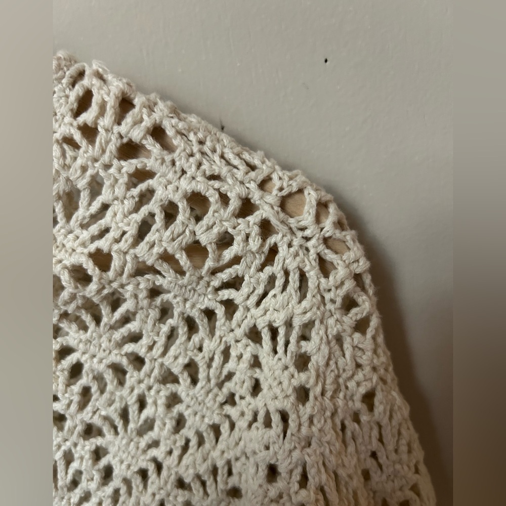 Vintage Northern Reflections Cream Open-Knit Cardigan - Picture 8 of 15